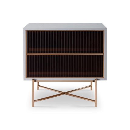 White Bedside Table Chest by Gillmore